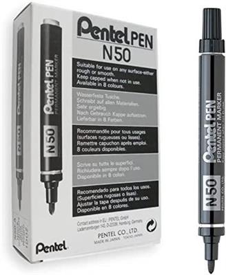 MARKER PENTEL N50  PERMA.P.TONDA NERO   SC 12 PZ