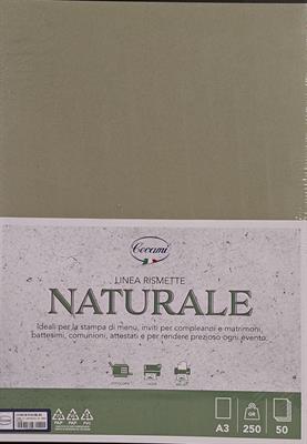 CARTONCINO VERDE NATURA  A3      GR.250 BL  50 FG